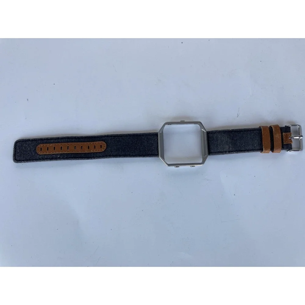 Fitbit Blaze Band Blue Size Large L Activity Tracker Watch Band Wrist Exercise